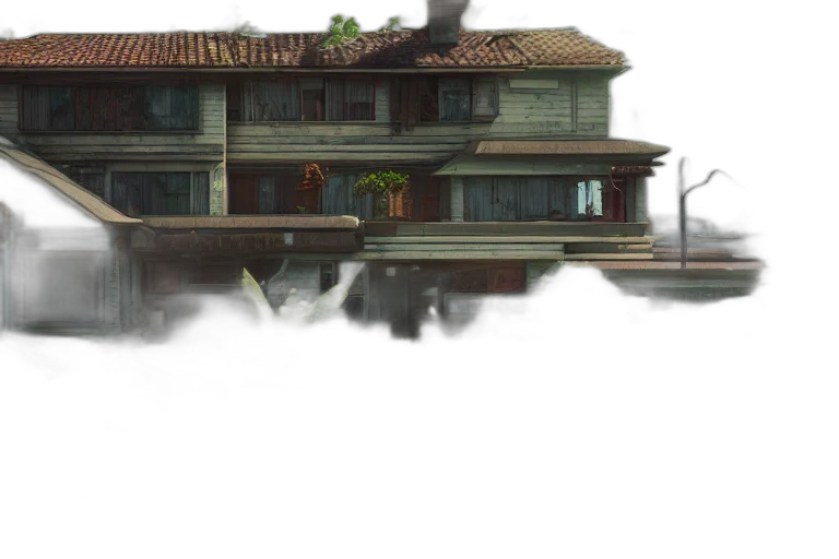 building, umbrella, concept art, photorealistic transparent PNG cut-out