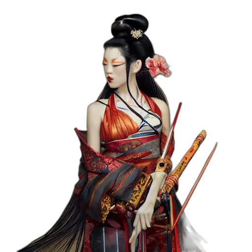 staff, dress, fantasy art, concept art, photorealistic, anime, red, dark transparent PNG cut-out