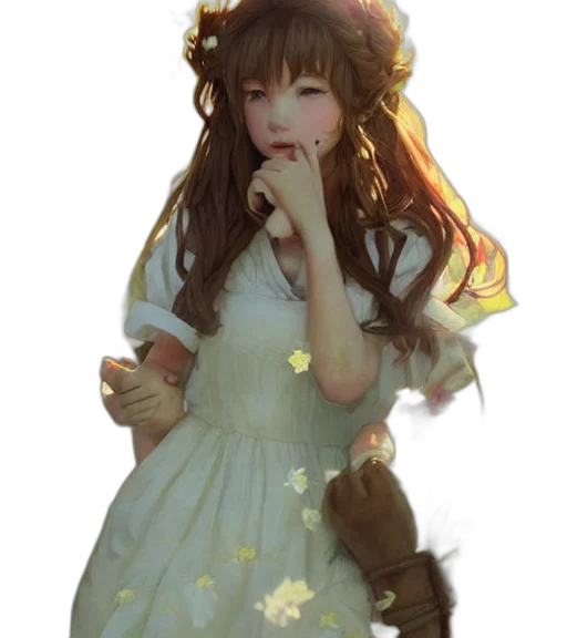 dress, staff, crown, face transparent PNG cut-out