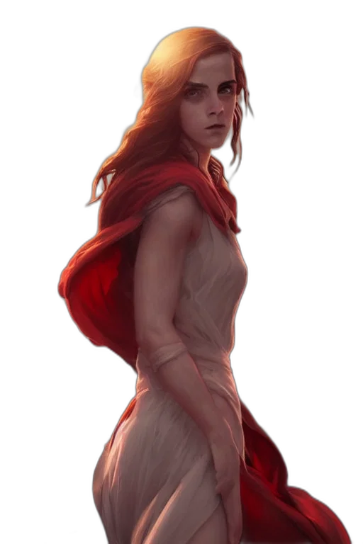 dress, staff, concept art, fantasy art, comic book art, pixel art, fire, red transparent PNG cut-out