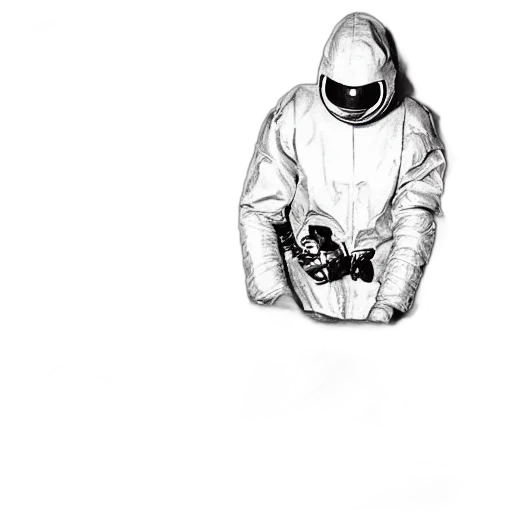 jacket, mask, robot, weapon transparent PNG cut-out
