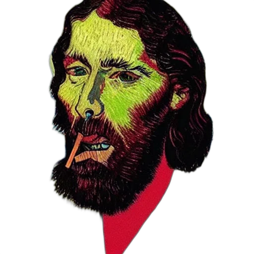 face, hair, watercolor, comic book art transparent PNG cut-out