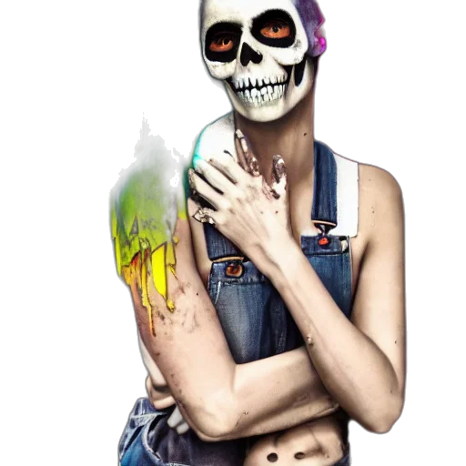 mask, face, jewelry, jacket, concept art, photorealistic, fantasy art, pixel art transparent PNG cut-out