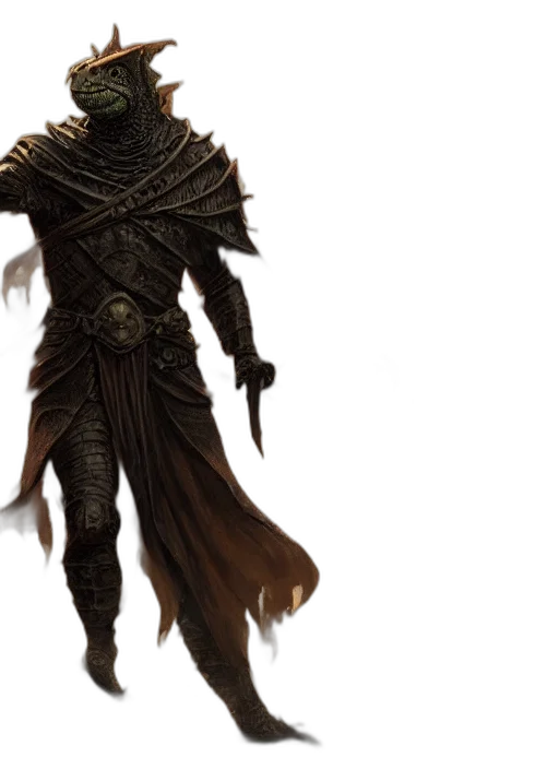 creature, staff, mask, dragon, concept art, fantasy art, 3d render, dark transparent PNG cut-out