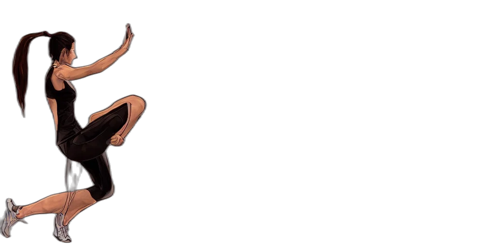 staff, cartoon, pixel art, anime, concept art, earth tones, woman, exercising transparent PNG cut-out