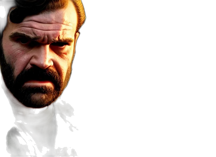 face, concept art, 3d render, photorealistic, comic book art, film, still, jim transparent PNG cut-out