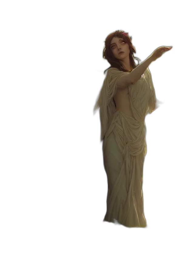 dress, staff, creature, concept art, 3d render, photorealistic, pixel art, underwater transparent PNG cut-out