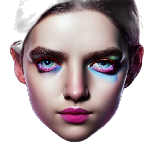 face, mask, crown, hair transparent PNG cut-out