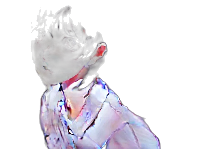 jacket, face, mask, creature, vaporwave, photorealistic, watercolor, 3d render transparent PNG cut-out