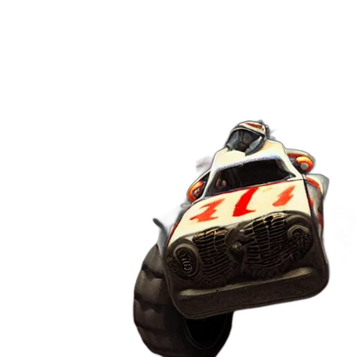 car, weapon, shoes, bottle, concept art, 3d render, photorealistic, mariokart transparent PNG cut-out