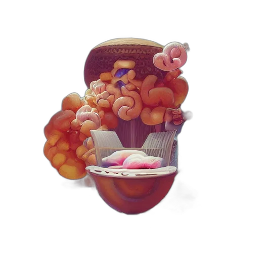 food, crown, jewelry, furniture, 3d render, photorealistic, candyfloss, chocolate transparent PNG cut-out