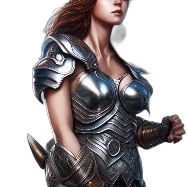 sword, dress, jewelry, fantasy art, concept art, comic book art, photorealistic, beautiful transparent PNG cut-out