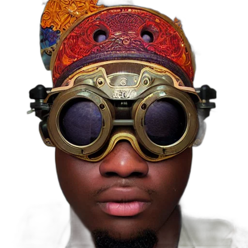 mask, face, staff, hat, photorealistic, 3d render, concept art, colourful transparent PNG cut-out