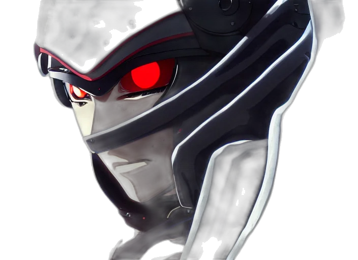 robot, mask, face, creature, concept art, 3d render, anime, comic book art transparent PNG cut-out