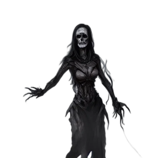 creature, staff, dress, concept art, fantasy art, comic book art, pixel art, dark transparent PNG cut-out