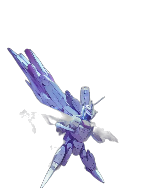 robot, weapon, sword, staff, concept art, vaporwave, 3d render, watercolor transparent PNG cut-out