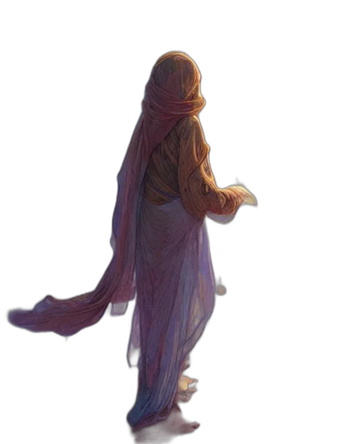 dress, staff, concept art, fantasy art, pixel art, oil painting, fog, rain transparent PNG cut-out