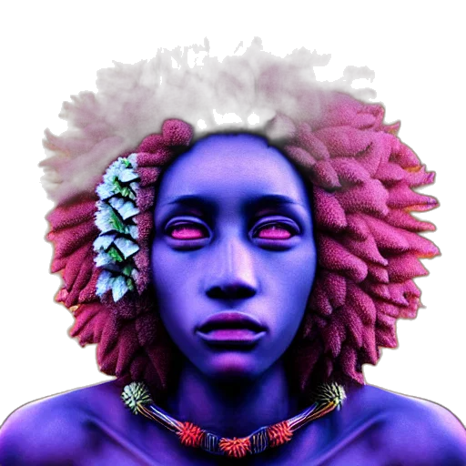 face, mask, crown, creature, concept art, fantasy art, photorealistic, 3d render transparent PNG cut-out