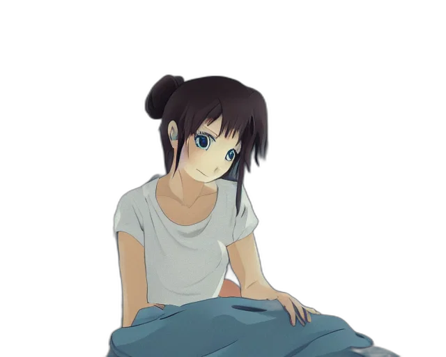 dress, face, staff, anime transparent PNG cut-out