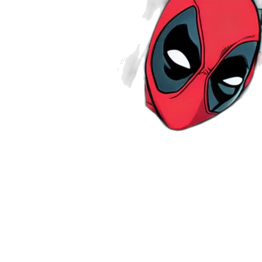 mask, face, comic book art, concept art, cartoon, pixel art, red, deadpool transparent PNG cut-out