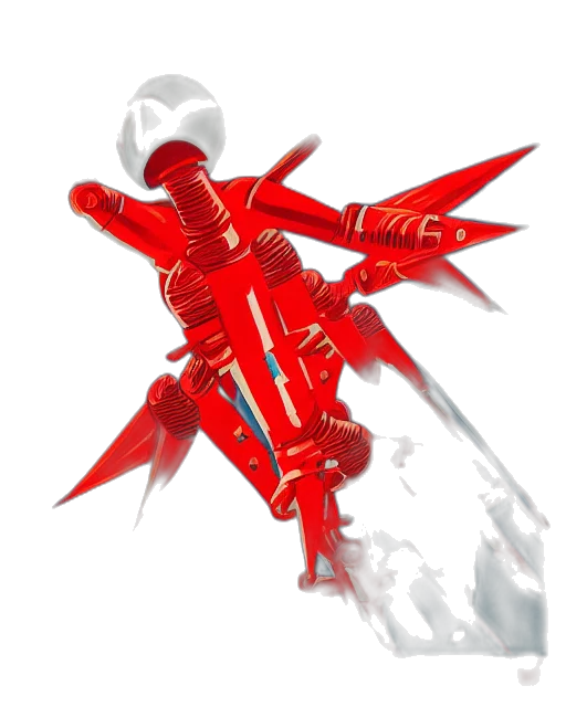 weapon, sword, robot, dragon, concept art, 3d render, pixel art, fantasy art transparent PNG cut-out