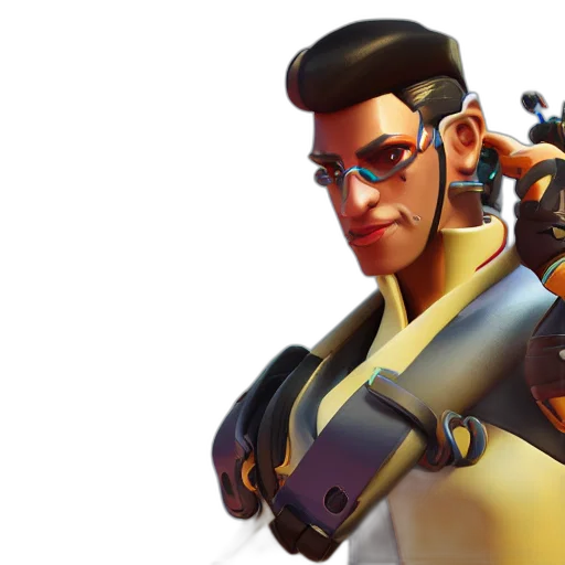 weapon, staff, jacket, concept art, 3d render, cyberpunk, golden, digital transparent PNG cut-out