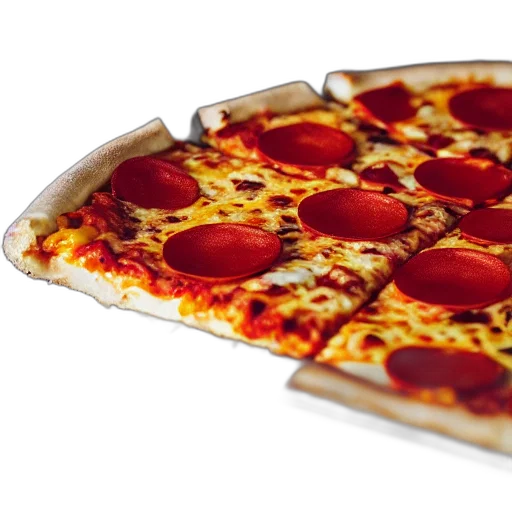 food, weapon, sword, 3d render, photorealistic, cheesy, slice, pizza transparent PNG cut-out