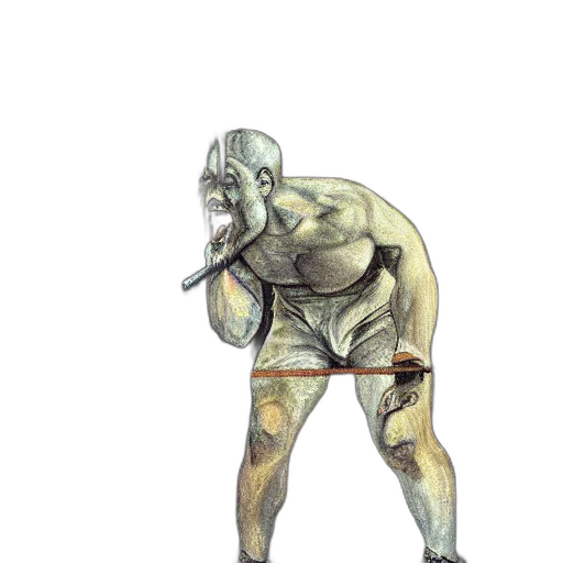 staff, mask, weapon, creature, concept art, 3d render, watercolor, fantasy art transparent PNG cut-out