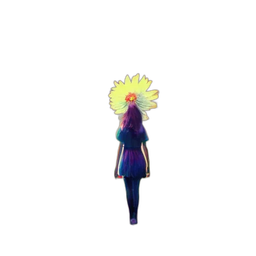 flower, dress, crown, staff transparent PNG cut-out