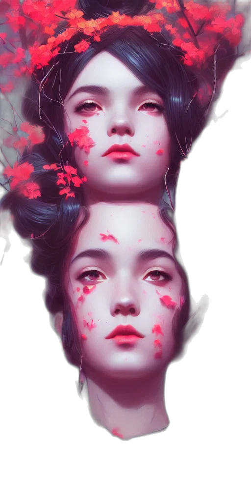 face, mask, crown, creature, photorealistic, concept art, fantasy art, cyberpunk transparent PNG cut-out