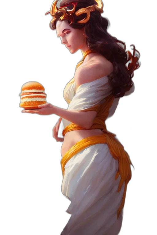 dress, food, crown, concept art, fantasy art, pixel art, photorealistic, neon lights transparent PNG cut-out
