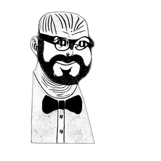 jacket, staff, face, cartoon transparent PNG cut-out