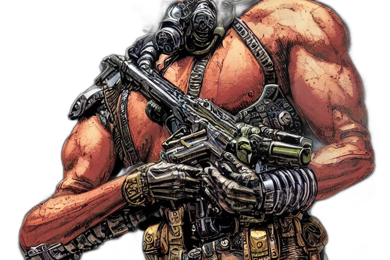 weapon, comic book art, concept art, stunning transparent PNG cut-out