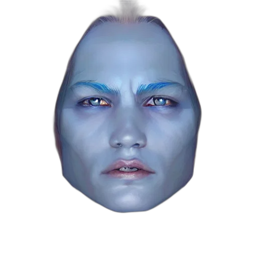 face, mask, robot, creature, photorealistic, 3d render, concept art, cyberpunk transparent PNG cut-out
