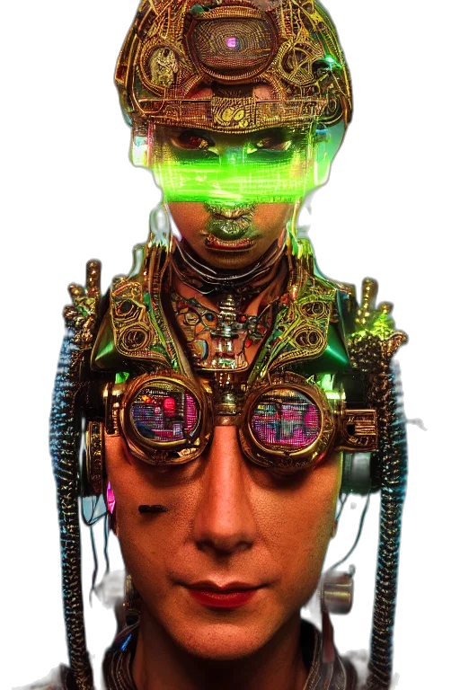 robot, mask, face, cyberpunk, concept art, 3d render, comic book art, awardwinning transparent PNG cut-out