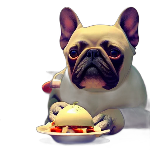 food, animal, 3d render, photorealistic transparent PNG cut-out