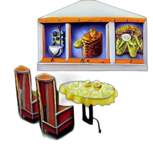 furniture, food, umbrella, robot transparent PNG cut-out