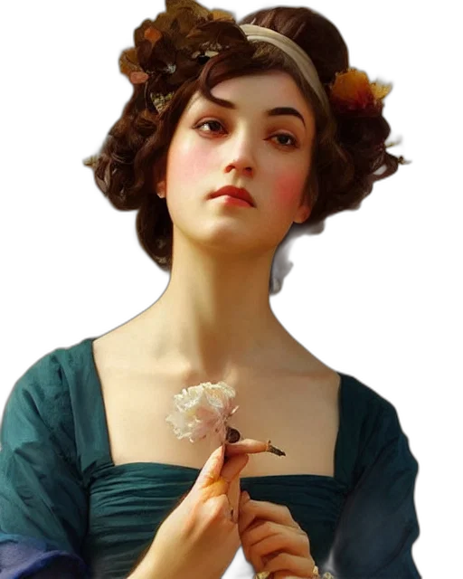 jewelry, dress, crown, staff, photorealistic, oil painting, fantasy art, concept art transparent PNG cut-out