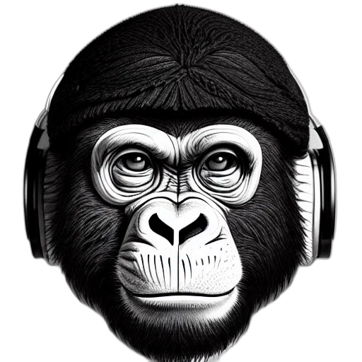 animal, mask, face, photorealistic, cartoon, concept art, comic book art, stoned transparent PNG cut-out