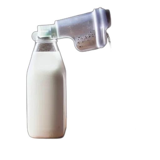 bottle, weapon, food, animal, 3d render, photorealistic, hose, attached transparent PNG cut-out
