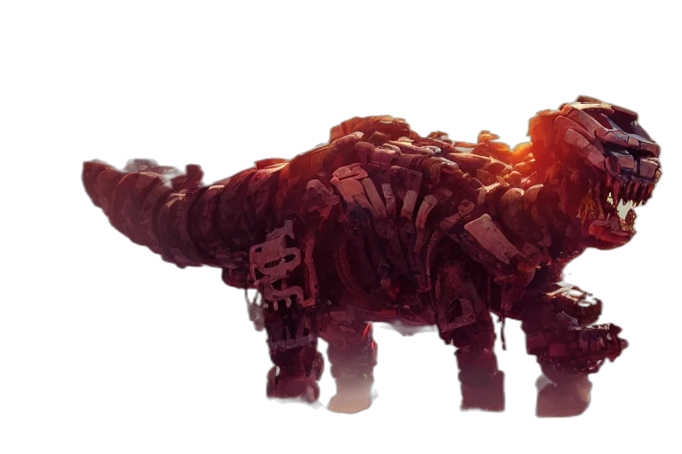 animal, creature, dragon, robot, 3d render, concept art, fantasy art, pixel art transparent PNG cut-out