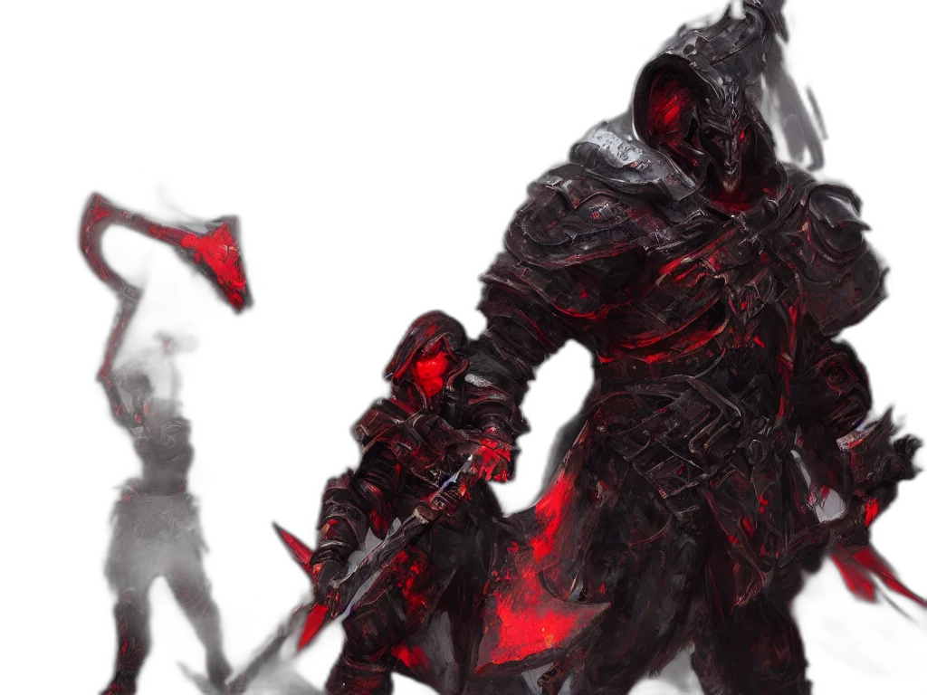 concept art, fantasy art, comic book art, red transparent PNG cut-out