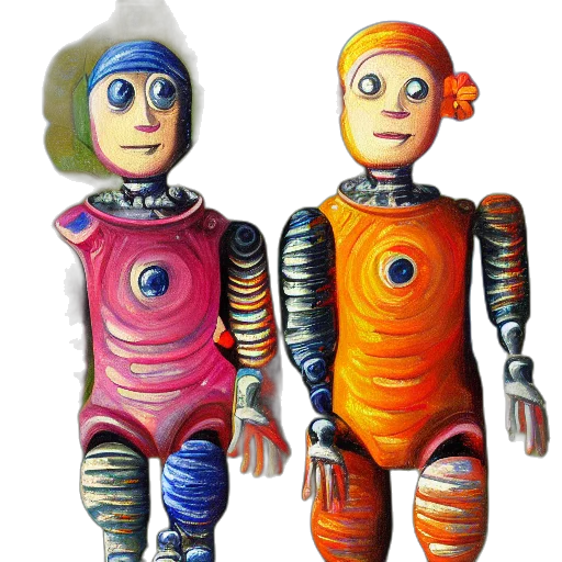 robot, concept art, 3d render, comic book art transparent PNG cut-out