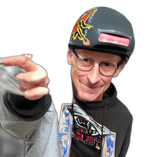 jacket, hat, photorealistic, tony, hawk, professor transparent PNG cut-out