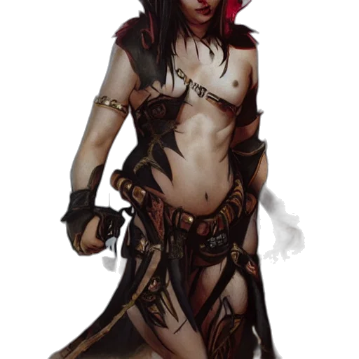 fantasy art, concept art, comic book art, cyberpunk transparent PNG cut-out