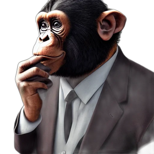 animal, staff, face, photorealistic transparent PNG cut-out