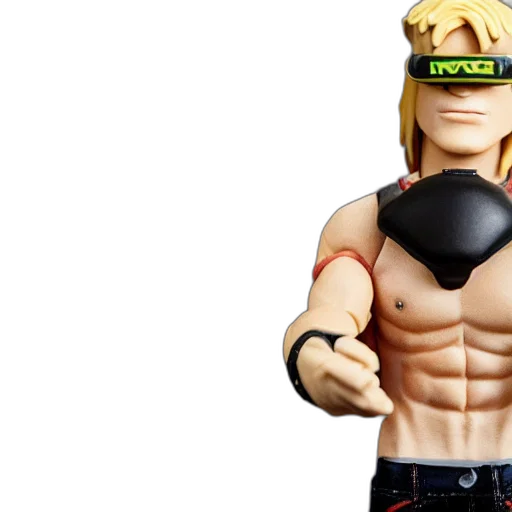 3d render, concept art, action, figure, skinny, blonde, male, wrestler transparent PNG cut-out