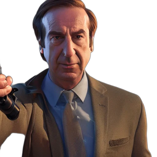 jacket, staff, weapon, saul transparent PNG cut-out
