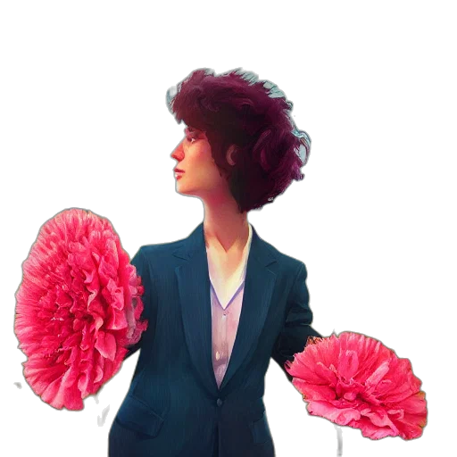 jacket, umbrella, staff, concept art transparent PNG cut-out