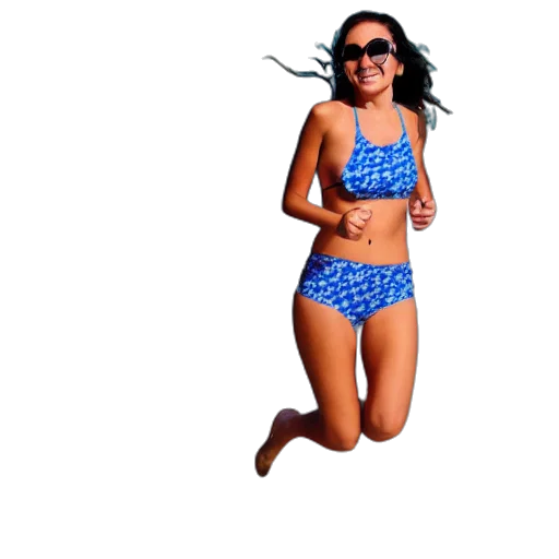 3d render, underwater, girls, bikinis, running, into, each, other transparent PNG cut-out